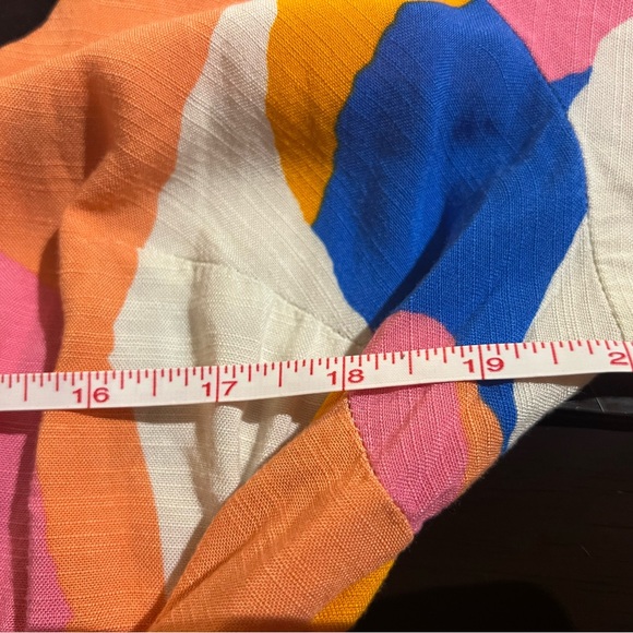 Woman’s XXL dress. Balloon sleeves, v-neck, tie waist. Pink, blue, and orange! - Picture 9 of 11